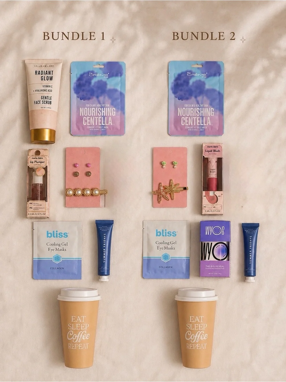 Self-Care Sip & Glow 8 Piece Bundle — Retail over $90